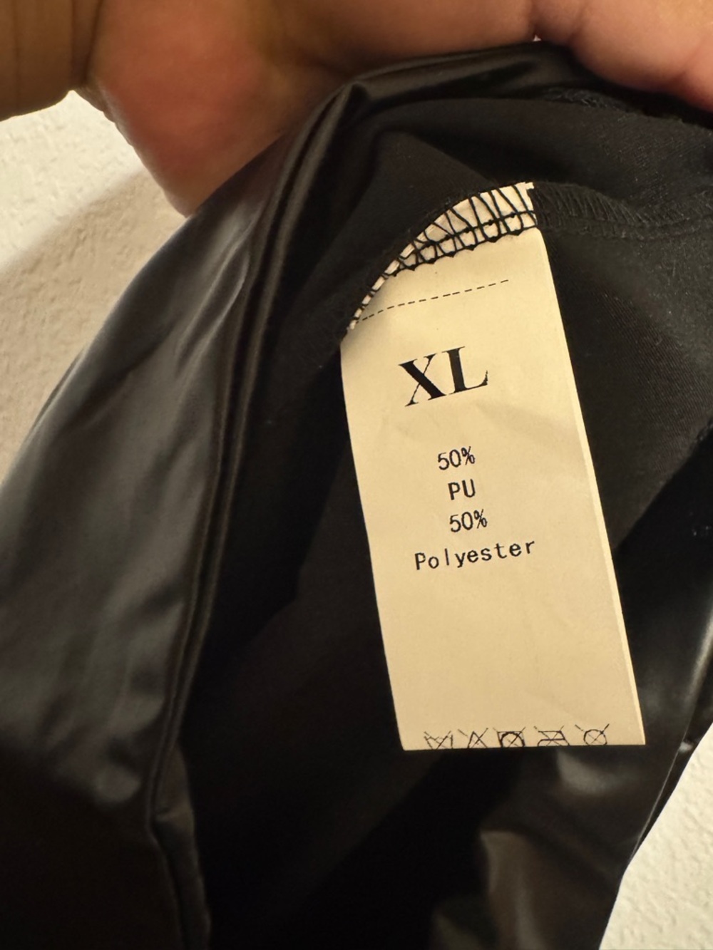 Leather leggings flare pants size XL - Picture 4 of 10